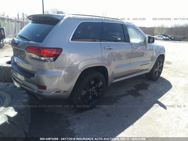 1C4RJFCG2GC395307 - 2016 JEEP GRAND CHEROKEE OVERLAND GRAY photo 4