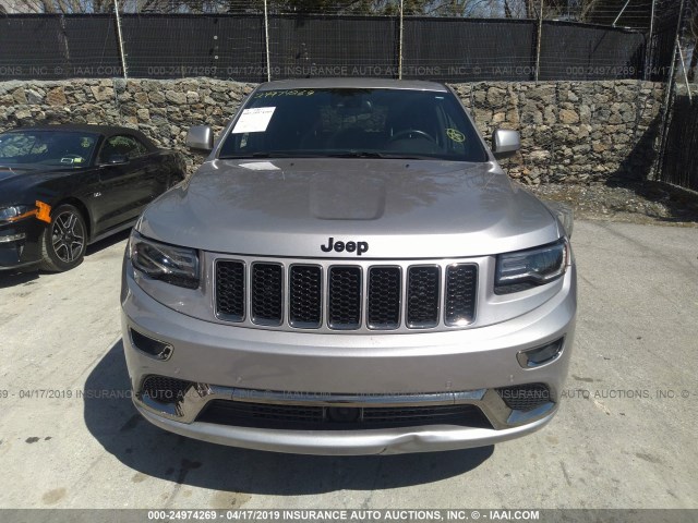 1C4RJFCG2GC395307 - 2016 JEEP GRAND CHEROKEE OVERLAND GRAY photo 6