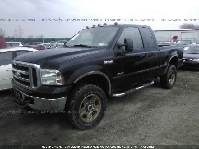 1FTWX31P86ED09214 - 2006 FORD F350 SRW SUPER DUTY BLACK photo 2