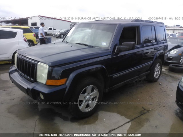 1J8HH48N36C215553 - 2006 JEEP COMMANDER BLUE photo 2
