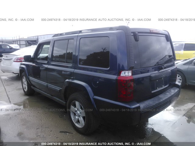 1J8HH48N36C215553 - 2006 JEEP COMMANDER BLUE photo 3