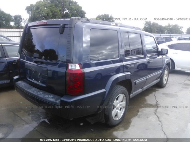 1J8HH48N36C215553 - 2006 JEEP COMMANDER BLUE photo 4
