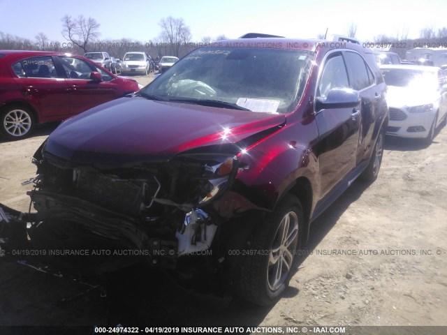 2GNFLGEK8G6141850 - 2016 CHEVROLET EQUINOX LTZ RED photo 2