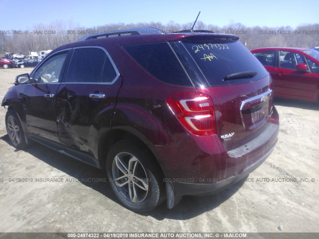 2GNFLGEK8G6141850 - 2016 CHEVROLET EQUINOX LTZ RED photo 3