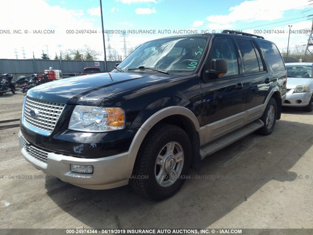 1FMFU18506LA23883 - 2006 FORD EXPEDITION EDDIE BAUER BLACK photo 2