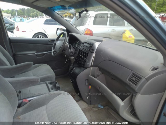 5TDZA23C06S451084 - 2006 TOYOTA SIENNA CE/LE BLUE photo 5