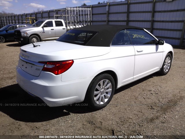 1C3BCBEB6CN233284 - 2012 CHRYSLER 200 TOURING WHITE photo 4