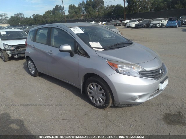 3N1CE2CP5EL363202 - 2014 NISSAN VERSA NOTE S/S PLUS/SV/SL SILVER photo 1