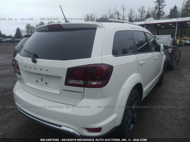 3C4PDDGG5JT387064 - 2018 DODGE JOURNEY CROSSROAD WHITE photo 4