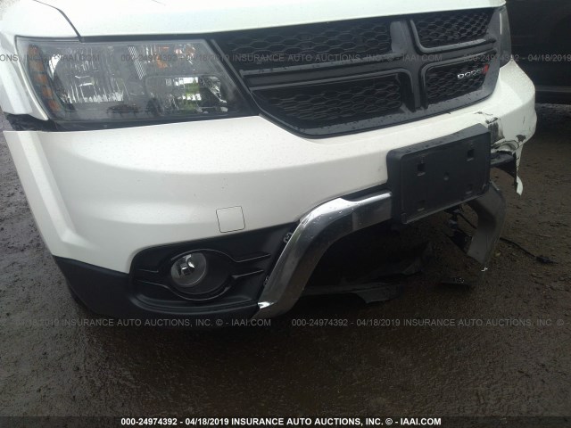 3C4PDDGG5JT387064 - 2018 DODGE JOURNEY CROSSROAD WHITE photo 6