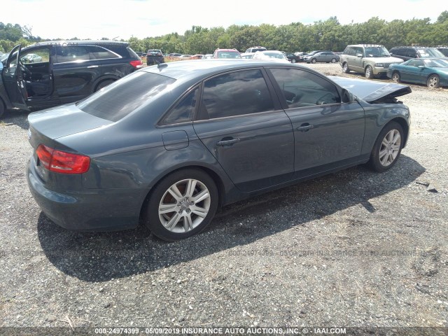 WAUJF78K19N064997 - 2009 AUDI A4 PREMIUM PLUS GRAY photo 4