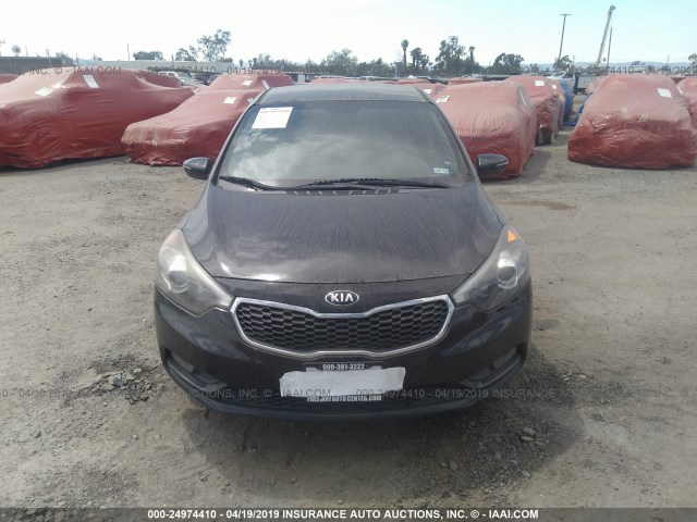 KNAFX4A8XE5109218 - 2014 KIA FORTE EX BLACK photo 6