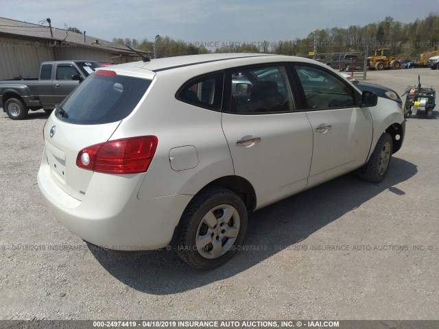 JN8AS5MV4AW611069 - 2010 NISSAN ROGUE S/SL/KROM WHITE photo 4