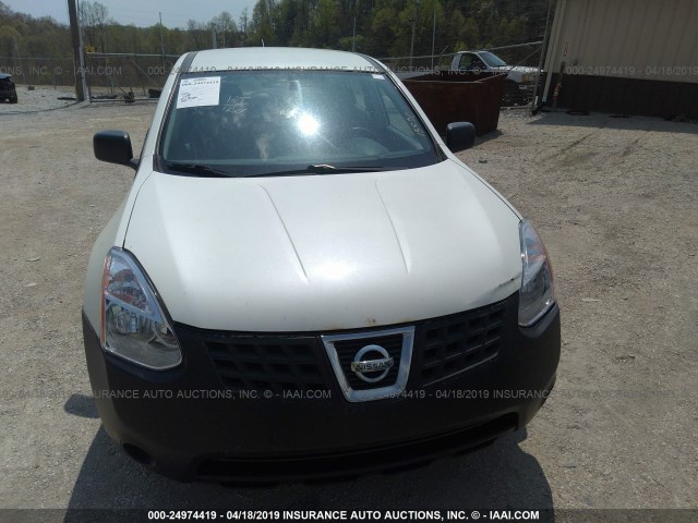 JN8AS5MV4AW611069 - 2010 NISSAN ROGUE S/SL/KROM WHITE photo 6