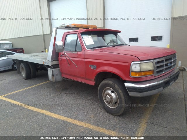 1FDLF47F5SEA04074 - 1995 FORD F SUPER DUTY RED photo 1