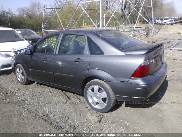 1FAHP34N77W264156 - 2007 FORD FOCUS ZX4/S/SE/SES GRAY photo 3
