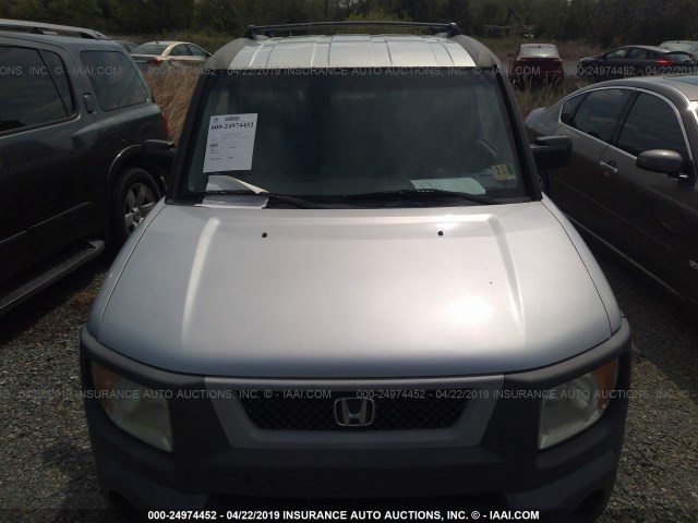 5J6YH185X3L016124 - 2003 HONDA ELEMENT SILVER photo 6