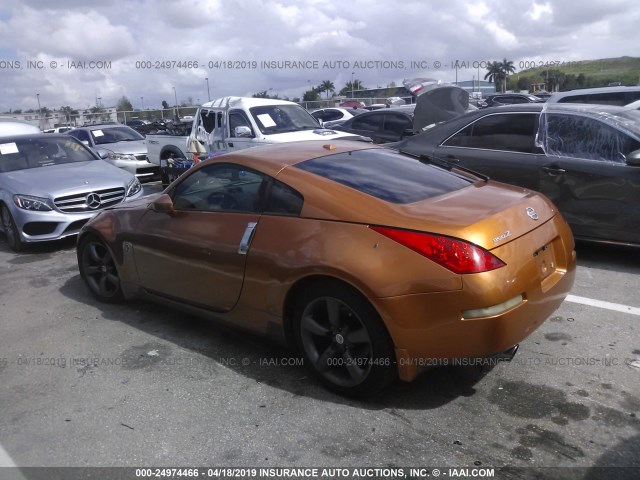 JN1AZ34E36M353581 - 2006 NISSAN 350Z COUPE ORANGE photo 3