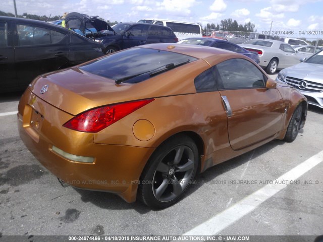 JN1AZ34E36M353581 - 2006 NISSAN 350Z COUPE ORANGE photo 4