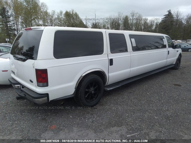 1FMNU40S93EA49462 - 2003 FORD EXCURSION XLT WHITE photo 4