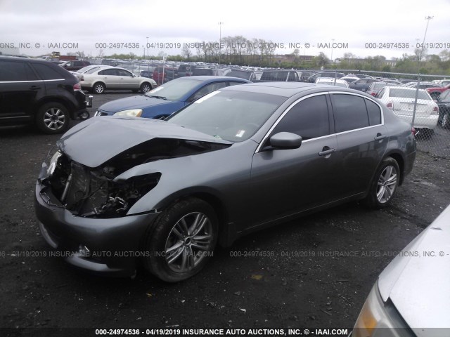 JN1CV6AR0AM458469 - 2010 INFINITI G37 GRAY photo 2