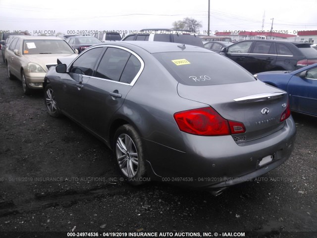 JN1CV6AR0AM458469 - 2010 INFINITI G37 GRAY photo 3