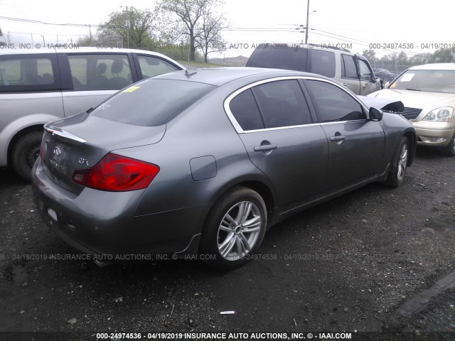 JN1CV6AR0AM458469 - 2010 INFINITI G37 GRAY photo 4