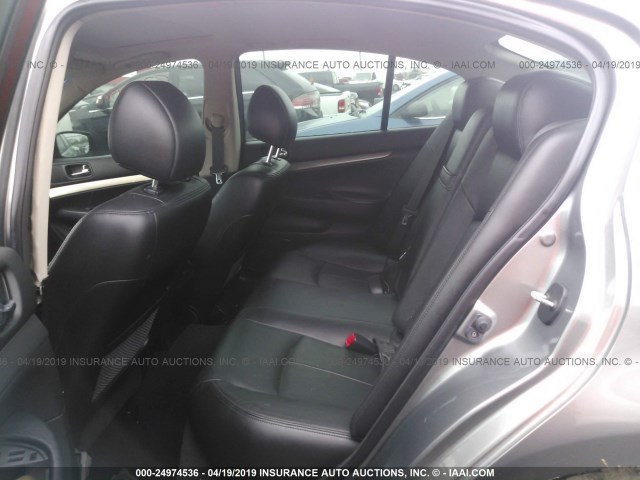 JN1CV6AR0AM458469 - 2010 INFINITI G37 GRAY photo 8