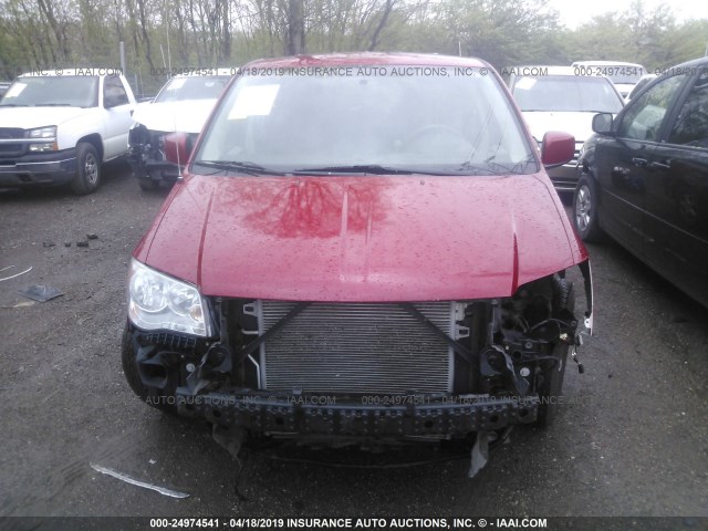 2C4RDGCG0DR502466 - 2013 DODGE GRAND CARAVAN SXT RED photo 6