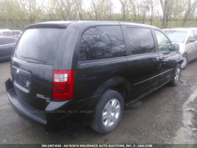 2D4RN4DEXAR298248 - 2010 DODGE GRAND CARAVAN SE BLACK photo 4