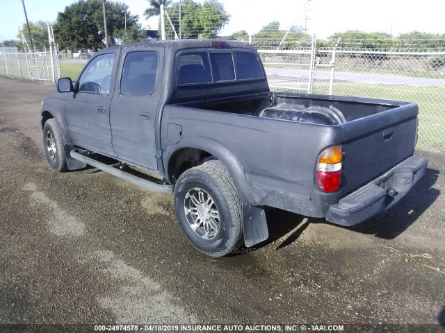 5TEGN92N72Z002019 - 2002 TOYOTA TACOMA DOUBLE CAB PRERUNNER BLACK photo 3