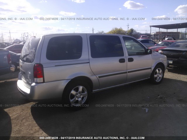 1GNDV23L36D121750 - 2006 CHEVROLET UPLANDER LS SILVER photo 4