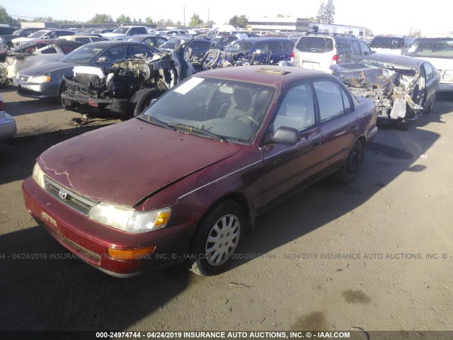 1NXAE09E9PZ114520 - 1993 TOYOTA COROLLA LE/DX RED photo 2