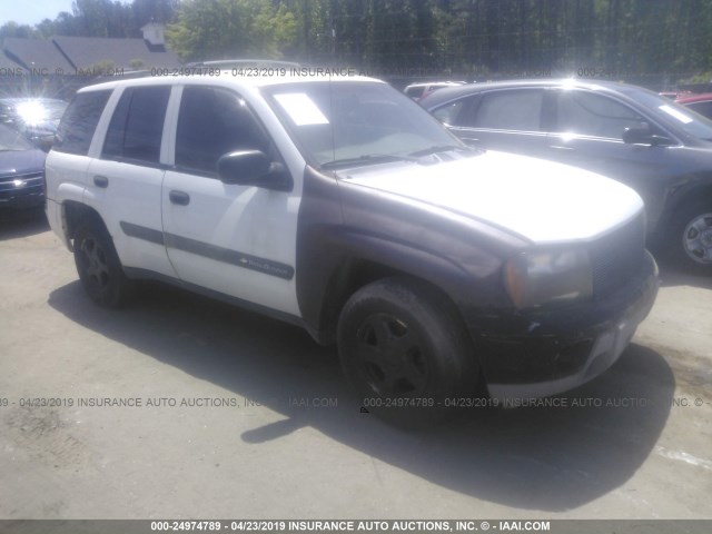 1GNDS13S042295911 - 2004 CHEVROLET TRAILBLAZER LS/LT WHITE photo 1