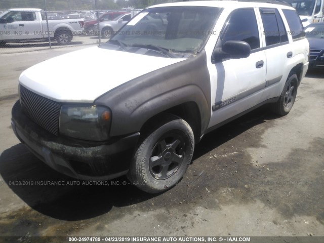 1GNDS13S042295911 - 2004 CHEVROLET TRAILBLAZER LS/LT WHITE photo 2