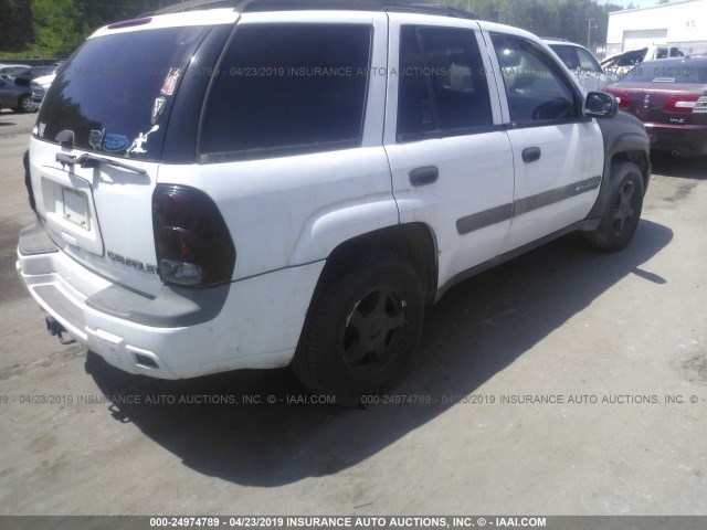 1GNDS13S042295911 - 2004 CHEVROLET TRAILBLAZER LS/LT WHITE photo 4