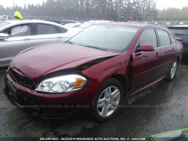 2G1WB5E37E1132911 - 2014 CHEVROLET IMPALA LIMITED LT RED photo 2