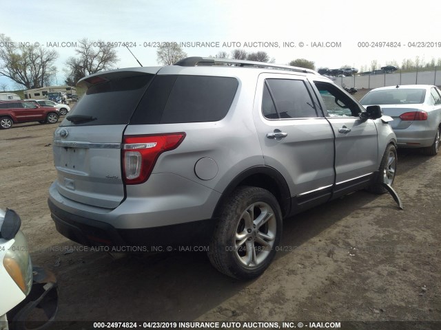 1FMHK8F85BGA83388 - 2011 FORD EXPLORER LIMITED SILVER photo 4