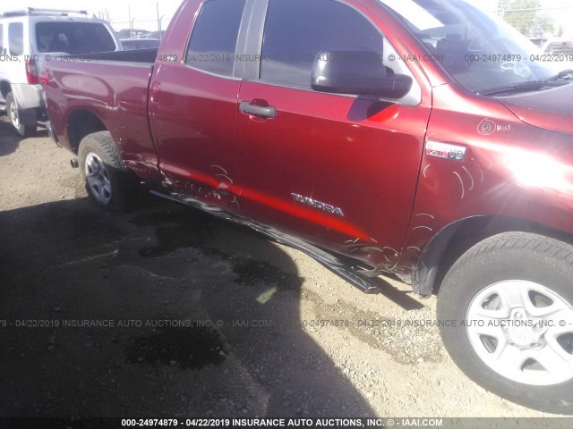 5TFRV54107X032585 - 2007 TOYOTA TUNDRA DOUBLE CAB SR5 RED photo 6