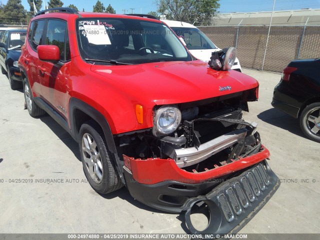 ZACCJABT9FPB22446 - 2015 JEEP RENEGADE LATITUDE RED photo 1