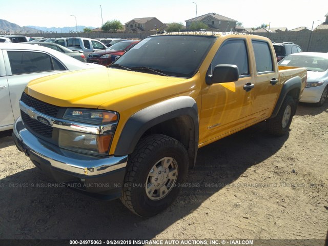 1GCDT136X58136983 - 2005 CHEVROLET COLORADO YELLOW photo 2