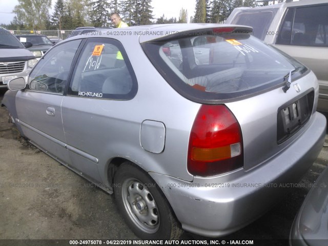 2HGEJ6448VH114108 - 1997 HONDA CIVIC DX SILVER photo 3