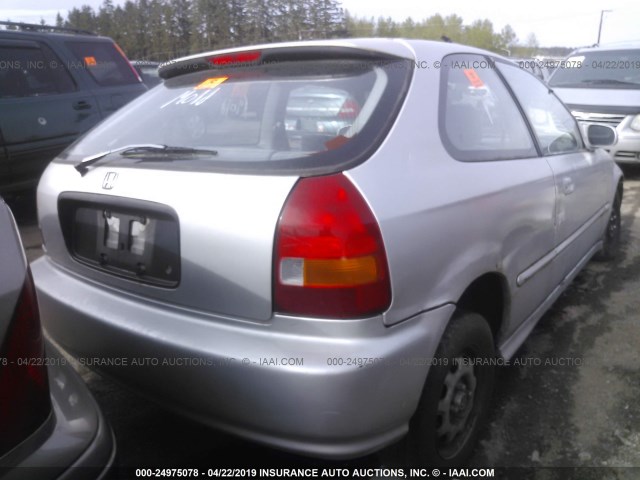 2HGEJ6448VH114108 - 1997 HONDA CIVIC DX SILVER photo 4