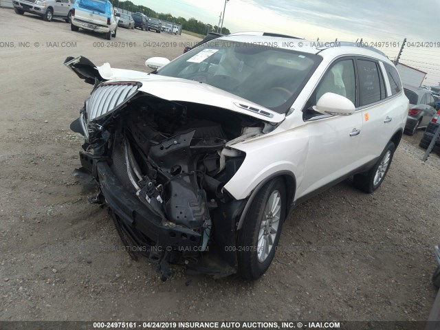 5GAER23D79J219116 - 2009 BUICK ENCLAVE CXL WHITE photo 2