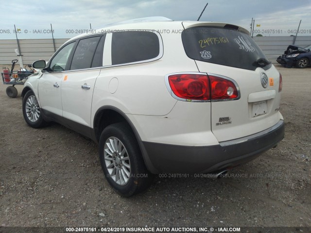 5GAER23D79J219116 - 2009 BUICK ENCLAVE CXL WHITE photo 3