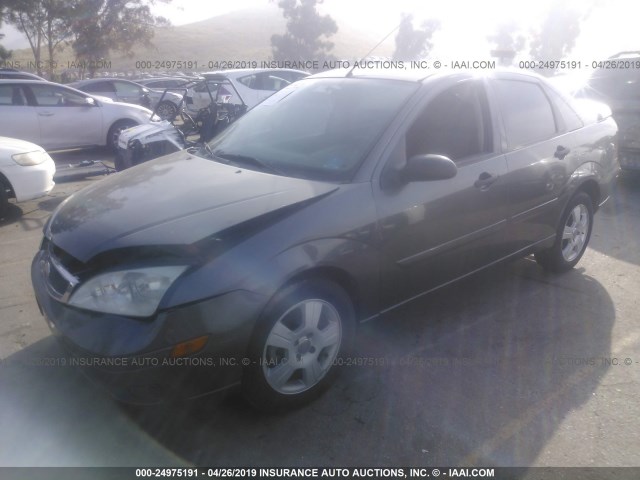 1FAFP34N87W326672 - 2007 FORD FOCUS ZX4/S/SE/SES GRAY photo 2