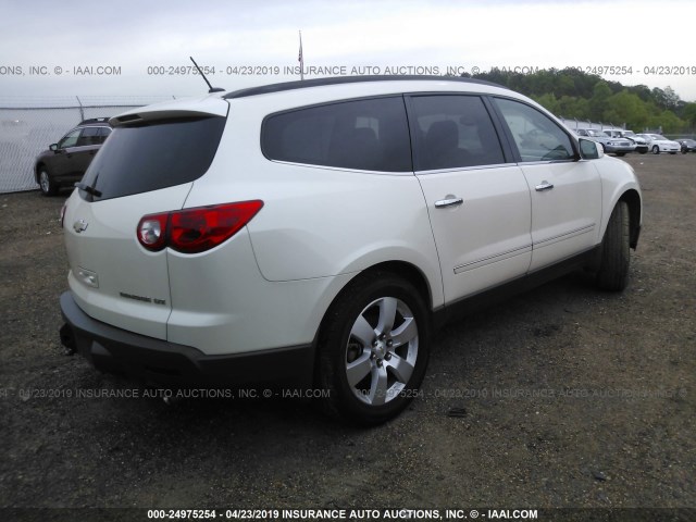 1GNKRLED2CJ180650 - 2012 CHEVROLET TRAVERSE LTZ WHITE photo 4