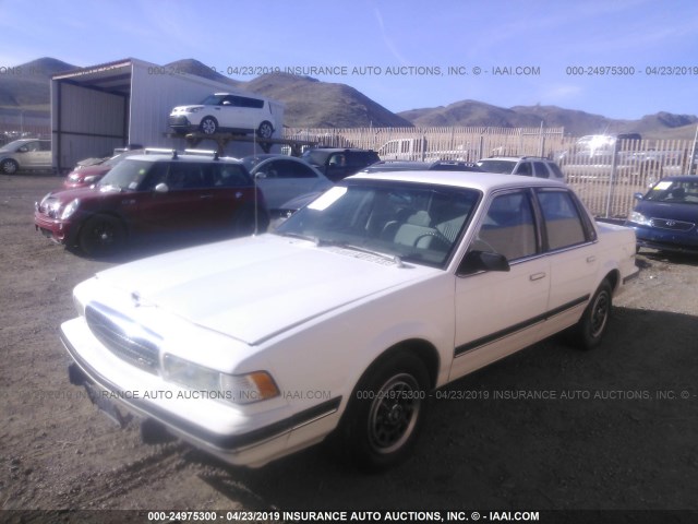 1G4AG54N9N6463032 - 1992 BUICK CENTURY SPECIAL WHITE photo 2