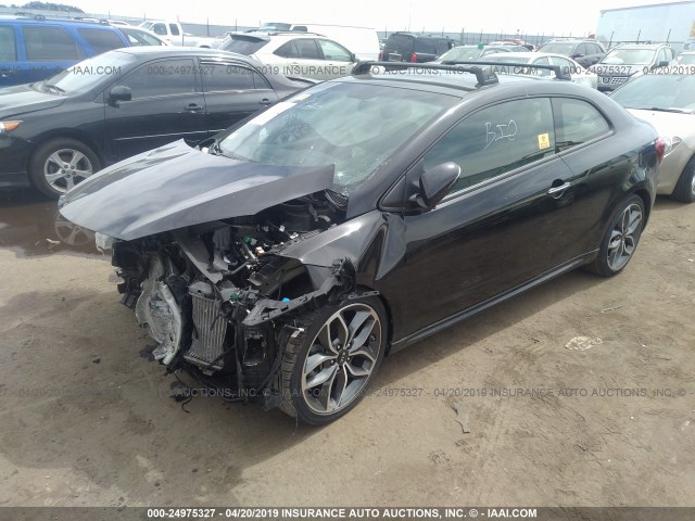 KNAFZ6A31G5642572 - 2016 KIA FORTE SX BLACK photo 2