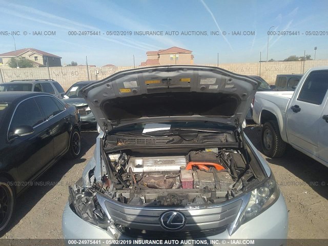 JTHBB1BA6A2033944 - 2010 LEXUS HS 250H SILVER photo 10